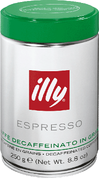 ILLY bez kofeinu - zrnková káva 250g